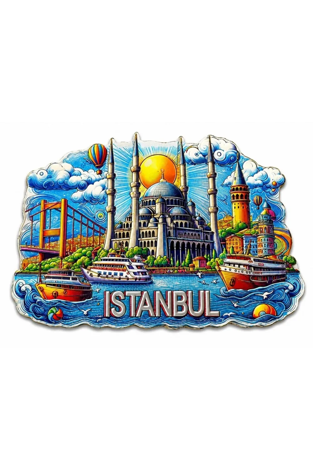 İstanbul Temalı Silikon Buzdolapı Süsü Magnet IEG5375