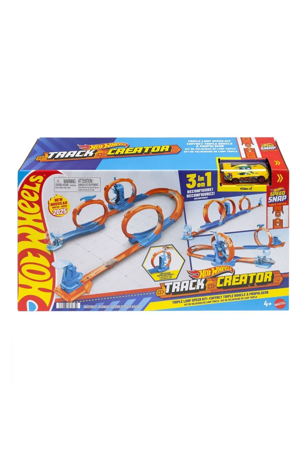 JDW39 Hot Wheels Track Creator Triple Loop Speed Kit