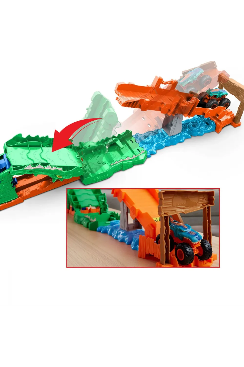 JJN45 Hot Wheels Monster Trucks Timsahı Devir Oyun Seti