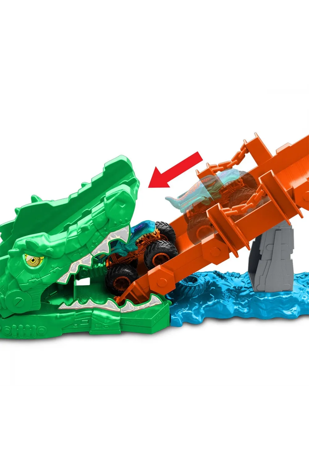 JJN45 Hot Wheels Monster Trucks Timsahı Devir Oyun Seti