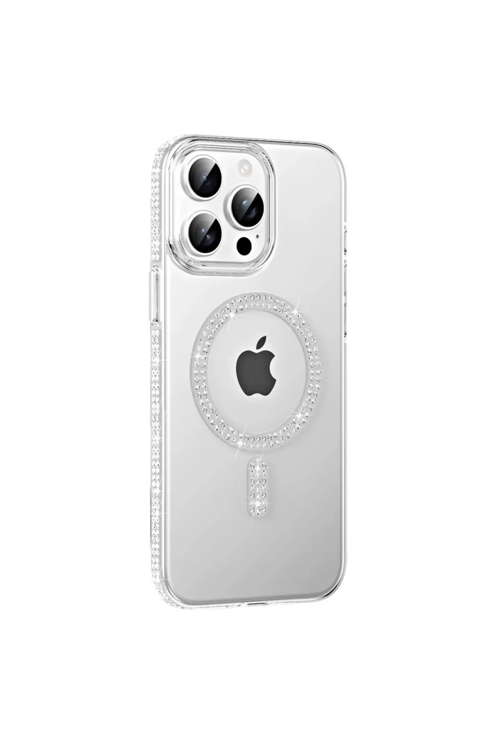 Joko Apple İphone 14 Pro Max Move Taşlı Magsafe Kapak - Gümüş
