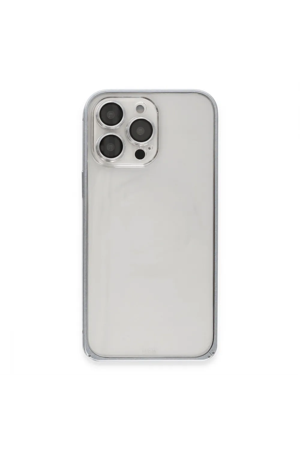 Joko Apple İphone 15 Pro Max Metal Bumper Mat Kapak - Gri