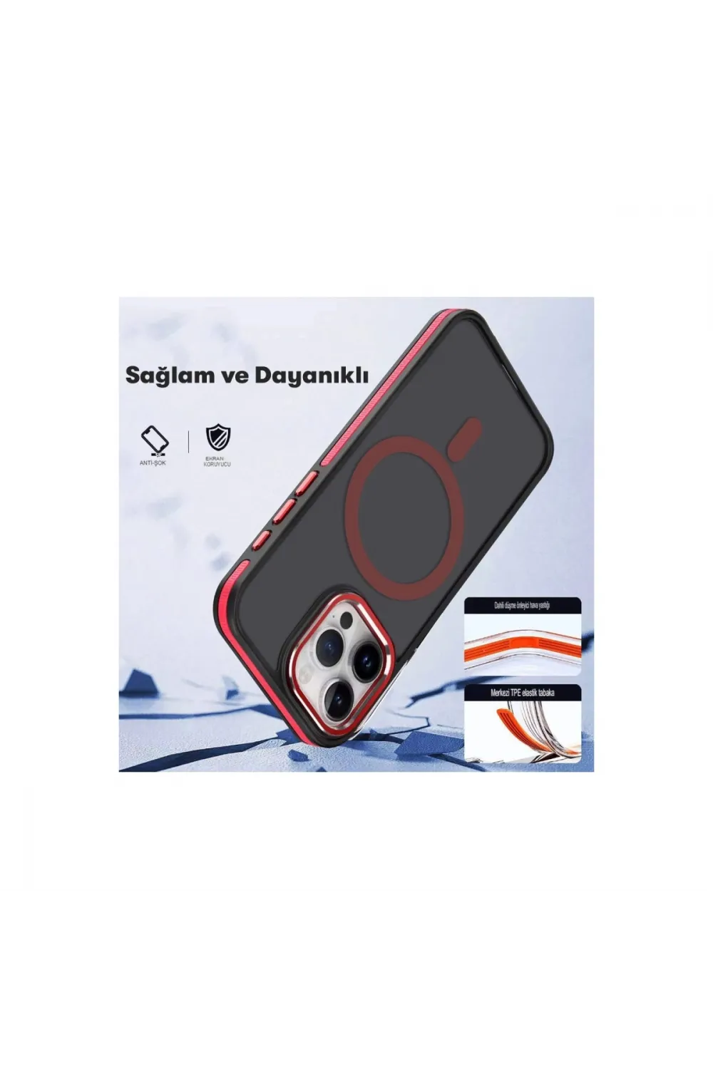Joko Apple İphone 15 Pro Max Winner Magsafe Kapak - Derin Mor