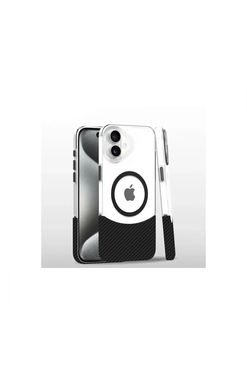 Joko Apple İphone 16 Carbon Puzzle Magsafe Kapak - Siyah-2