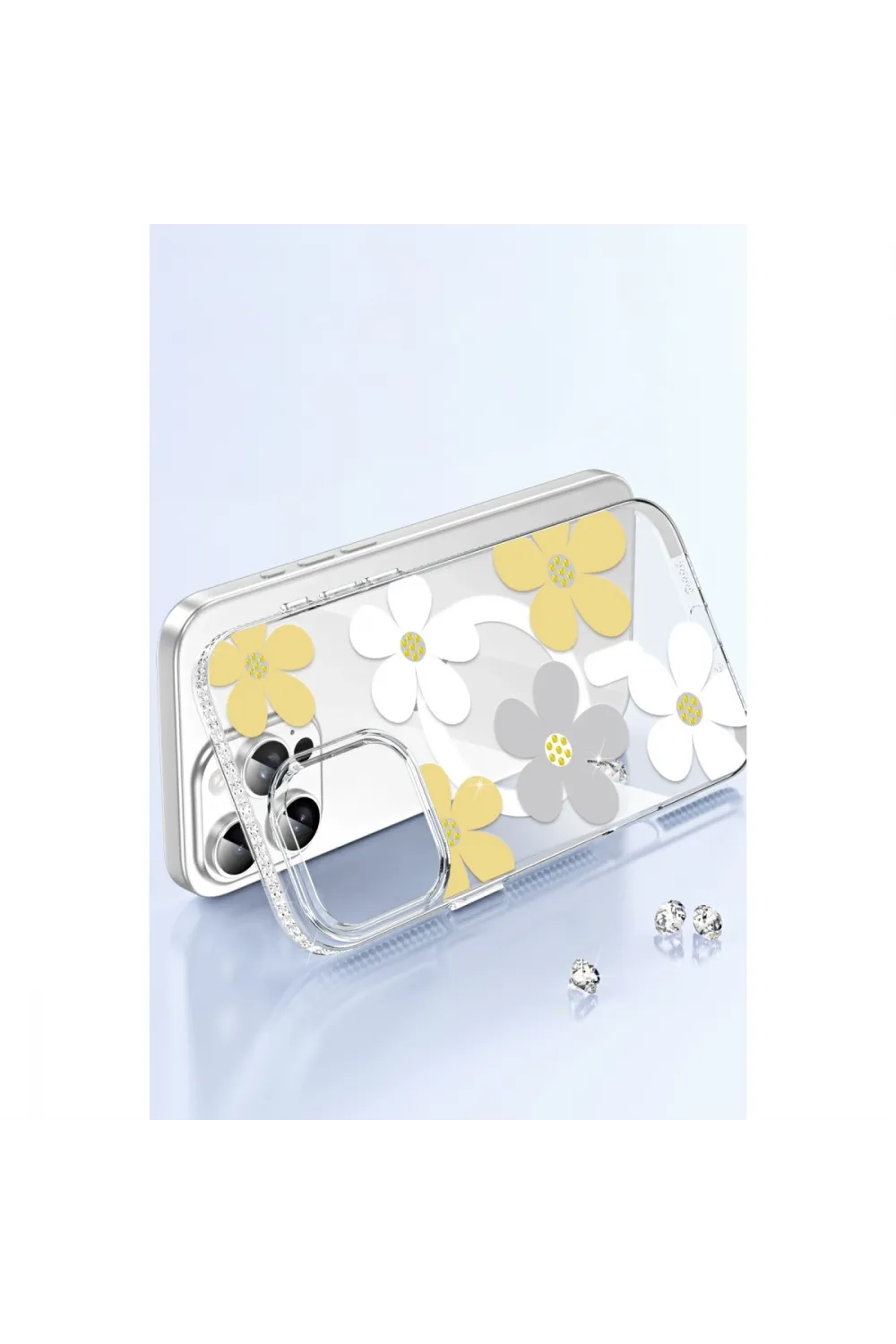 Joko Apple İphone 16 Pro Floral Magsafe Kapak - Sarı