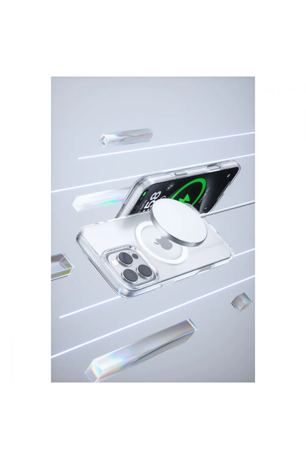 Joko Apple İphone 16 Pro Max Gleam Pc Sert Magsafe Kılıf - Şeffaf