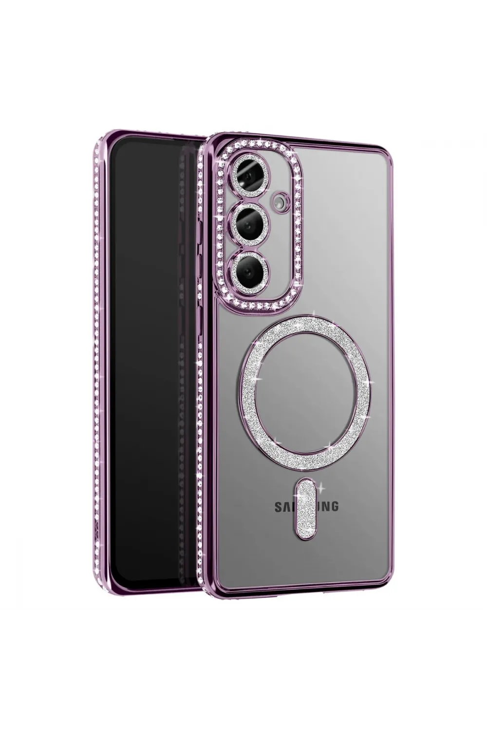 Joko Samsung Galaxy A57 5g Joke Simli Magneticsafe Kılıf - Derin Mor