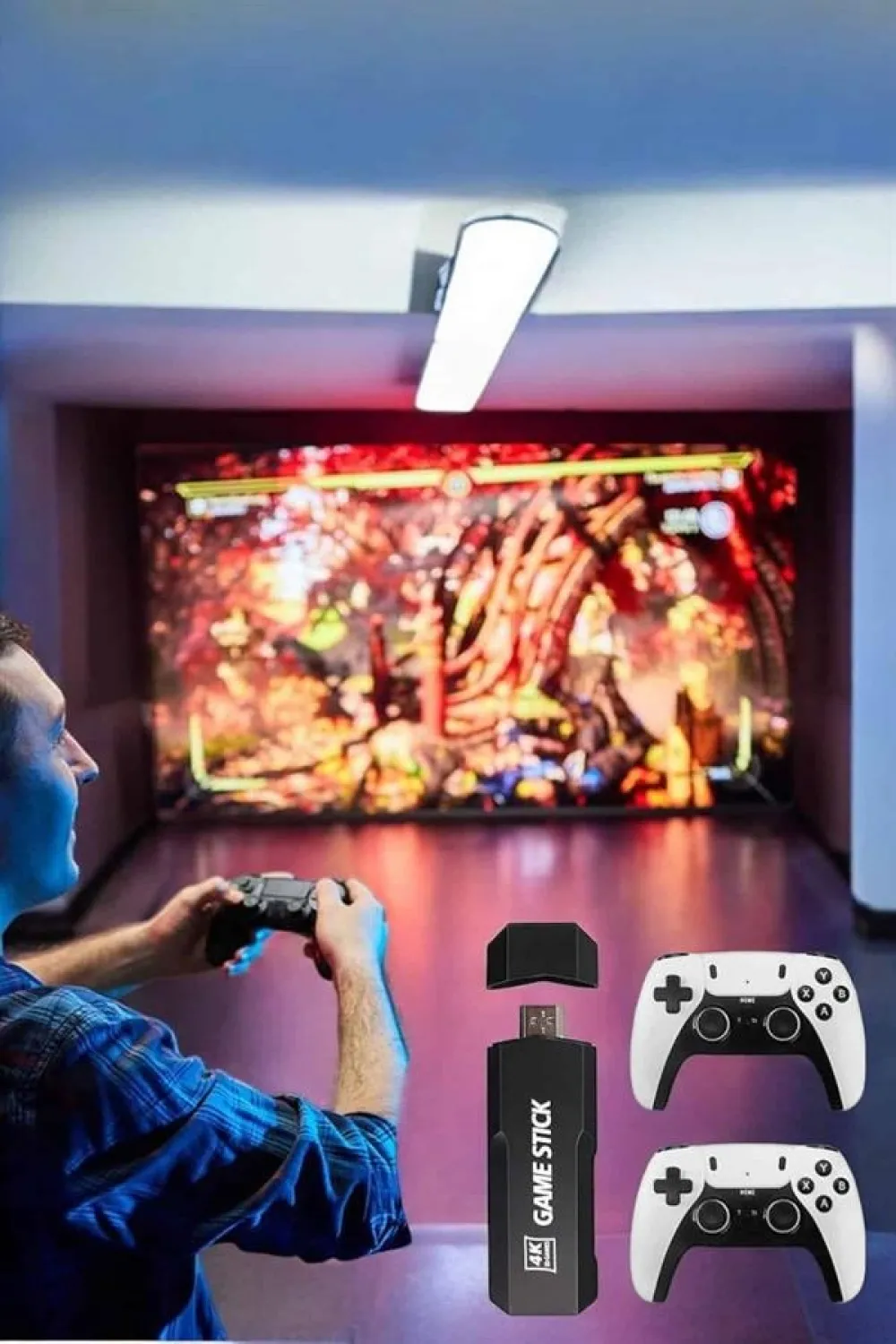 Joystick Çift Kollu Oyun Kolu Retro Oyun Yüksek Çözünürlüklü 3d Game