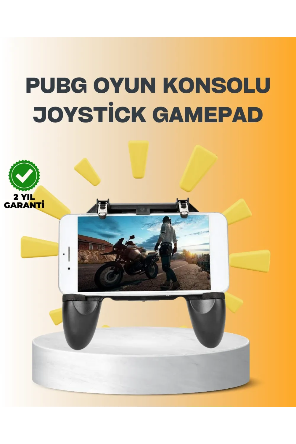 Joystick Ve Parmak Tetikleyicili Mobil Oyun Gamepad Tutucu