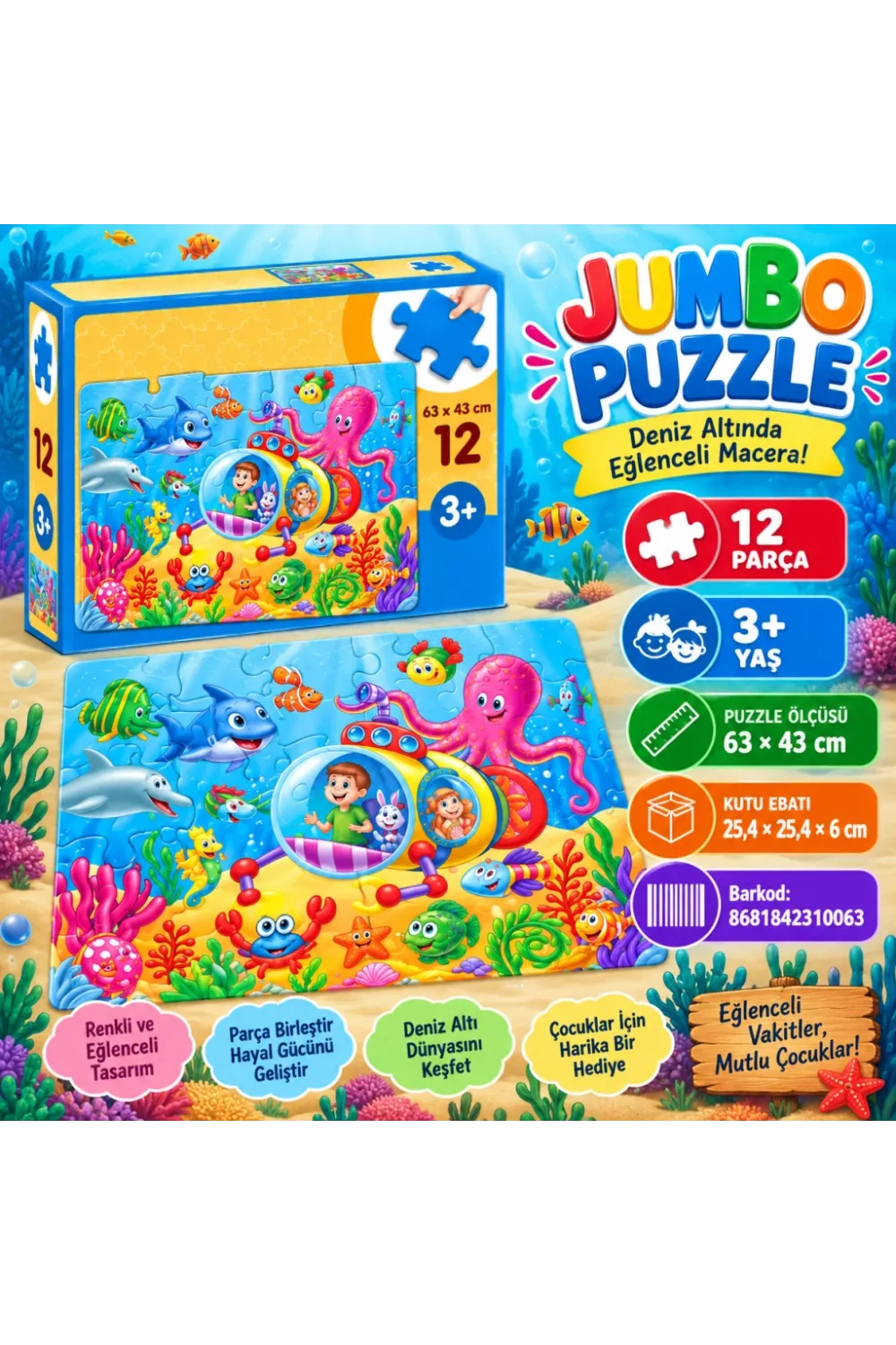 Jp 31006 Jumbo Puzzle 12 Parça