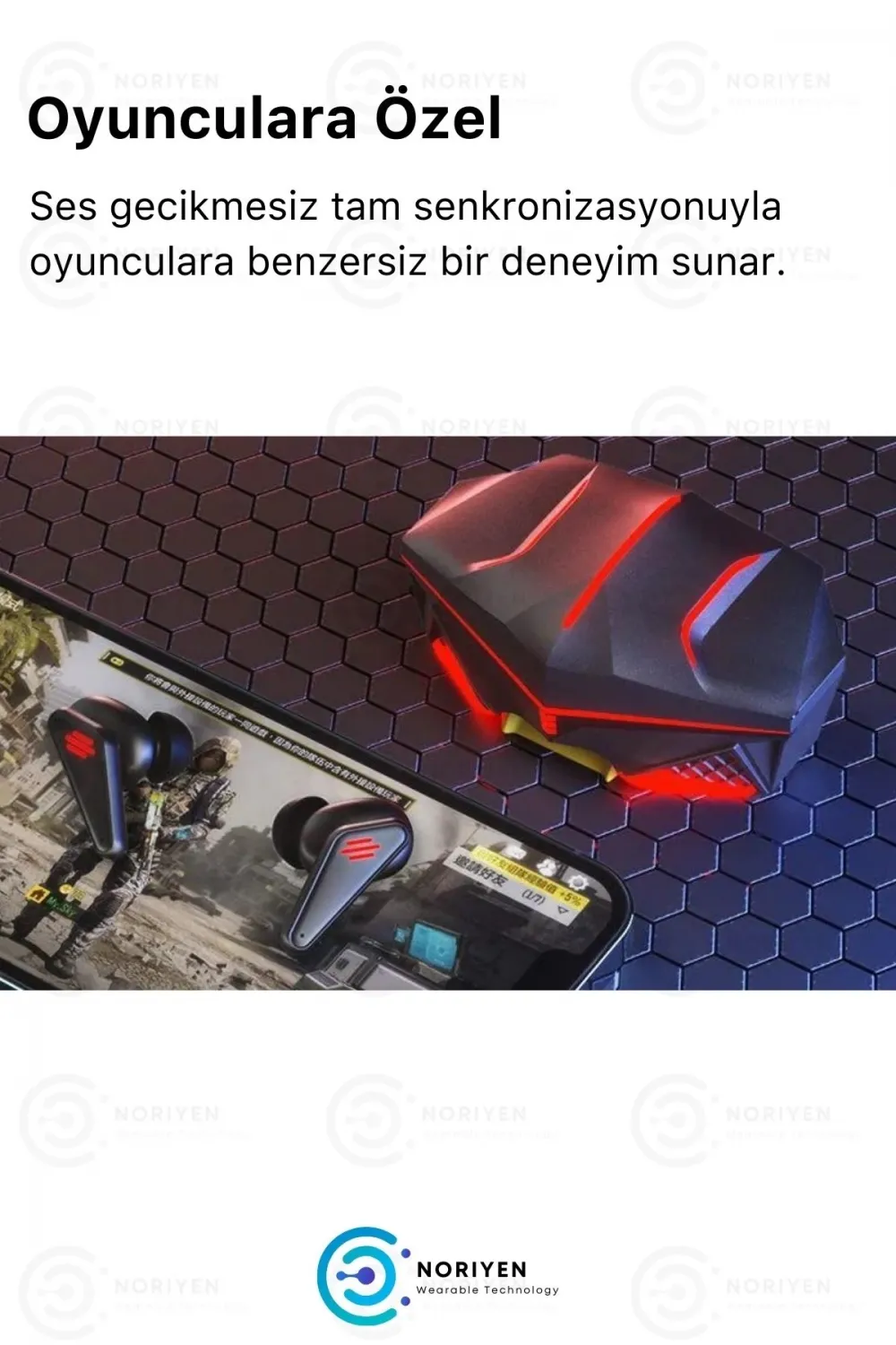 K98 Pro Oyuncu Hd Ses Mikrofonlu Işıklı Metal Kasa İos Android Uyumlu Bluetooth Kablosuz Kulaklık