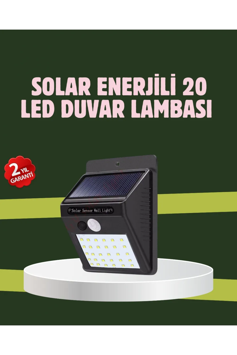 Kablo Gerektirmeyen Solar Led Bahçe Ve Veranda Işığı