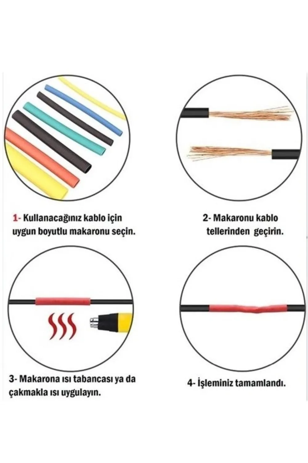 Kablo Koruyucu Makaron Seti 560 Parça