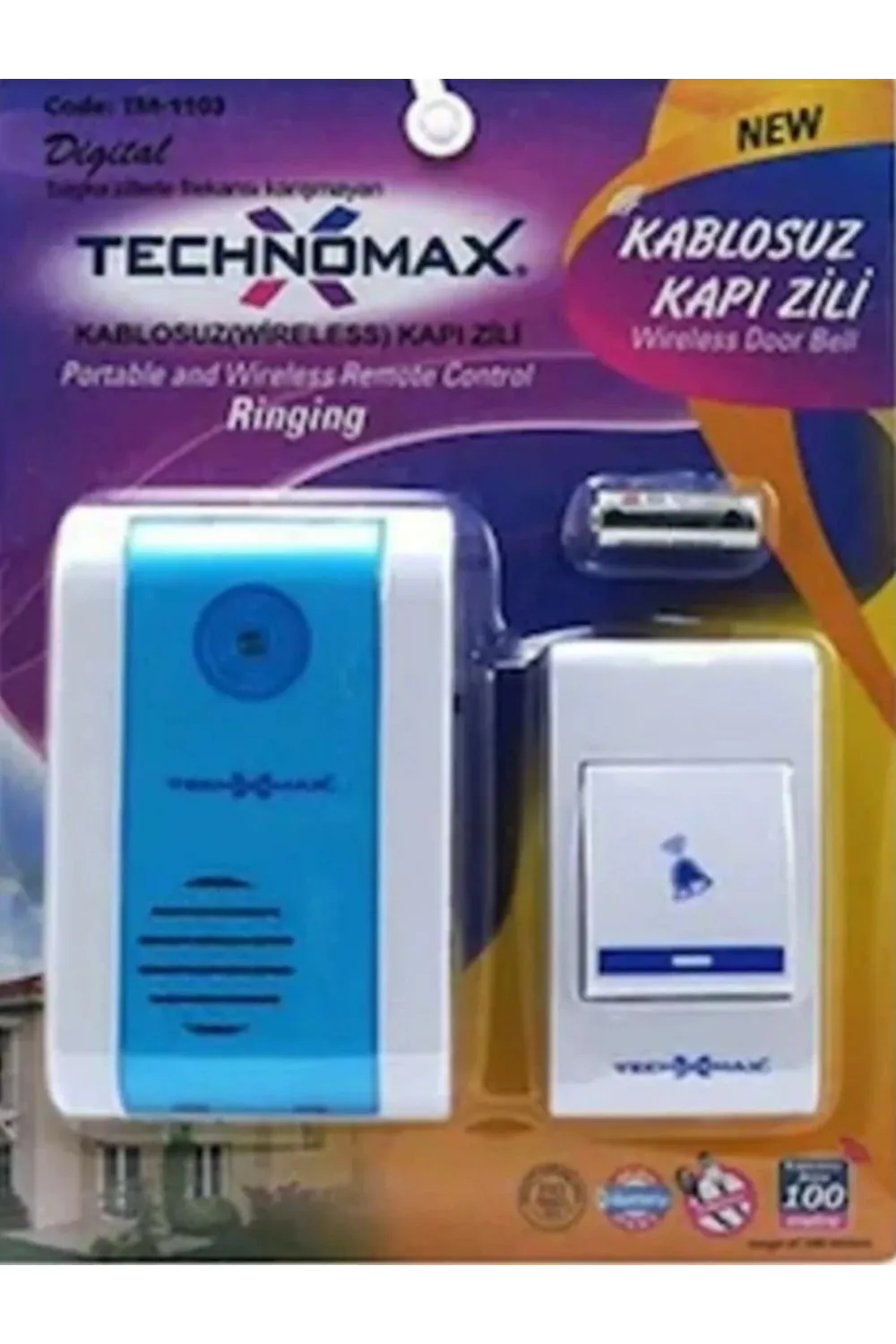 Kablosuz 100 MT Mesafeli Kapı Zili