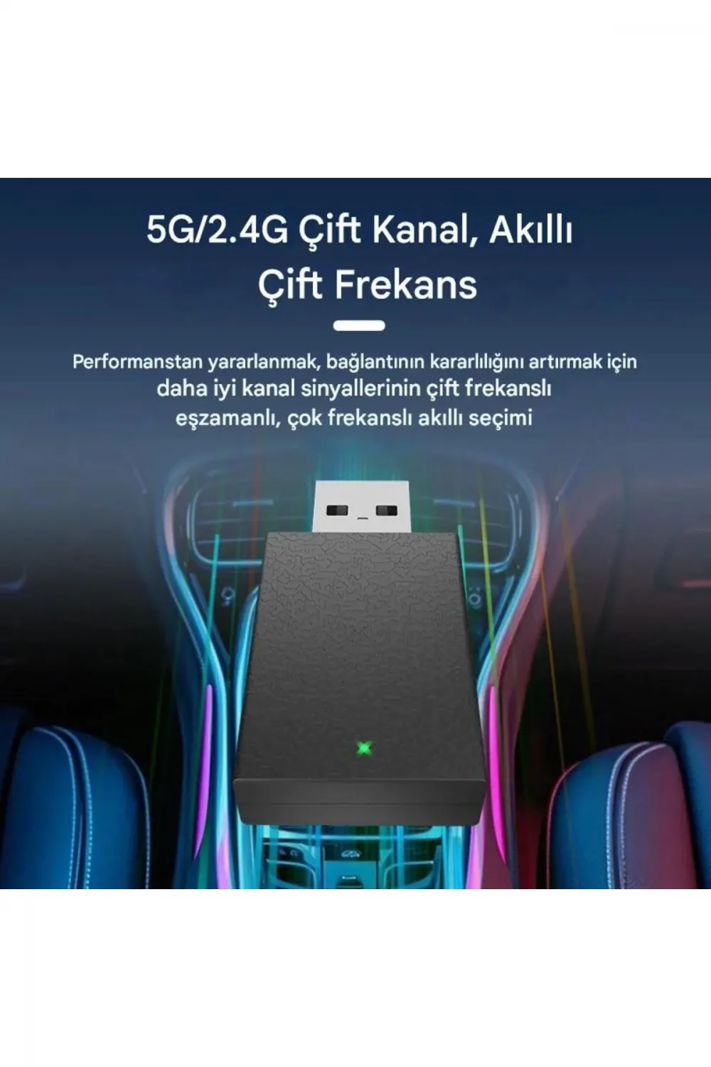 Kablosuz Android Auto/Car Play USB Dongle Cihazı