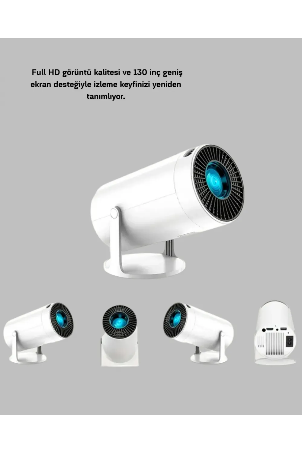 Kablosuz Bağlantılı Full Hd Ev Sinema Projeksiyonu 160 Ansı Lümen