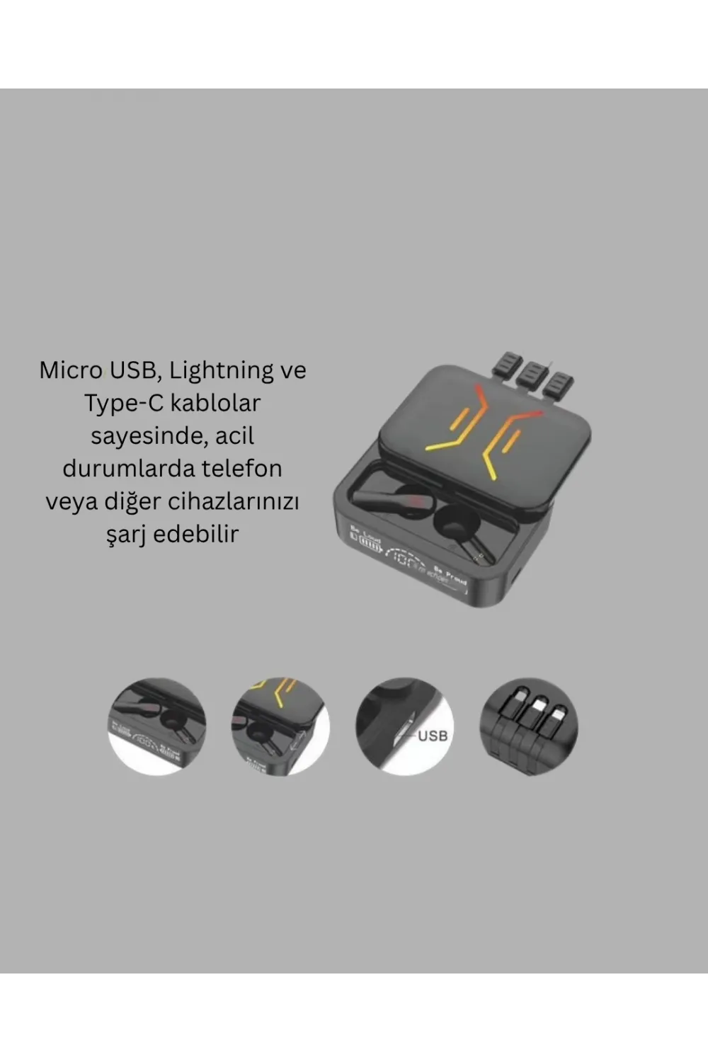 Kablosuz Bluetooth 5.0 Kulaklık – 300mah Şarj Kutusu