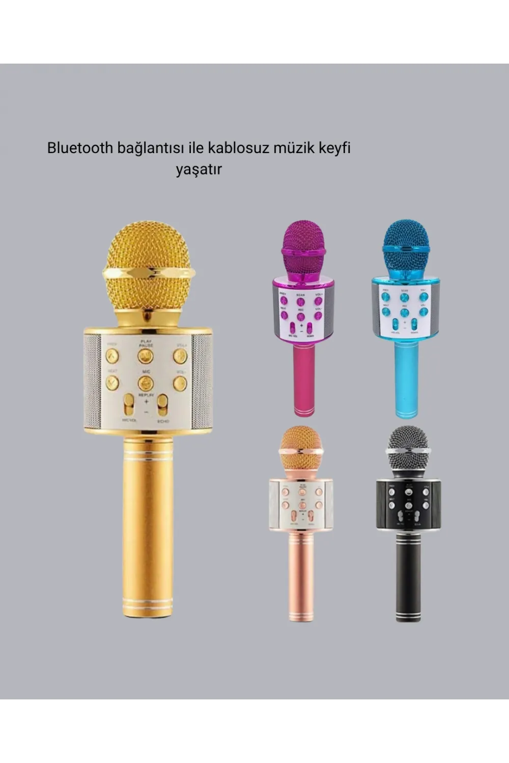 Kablosuz Bluetooth Karaoke Mikrofon  Yankı Efektli