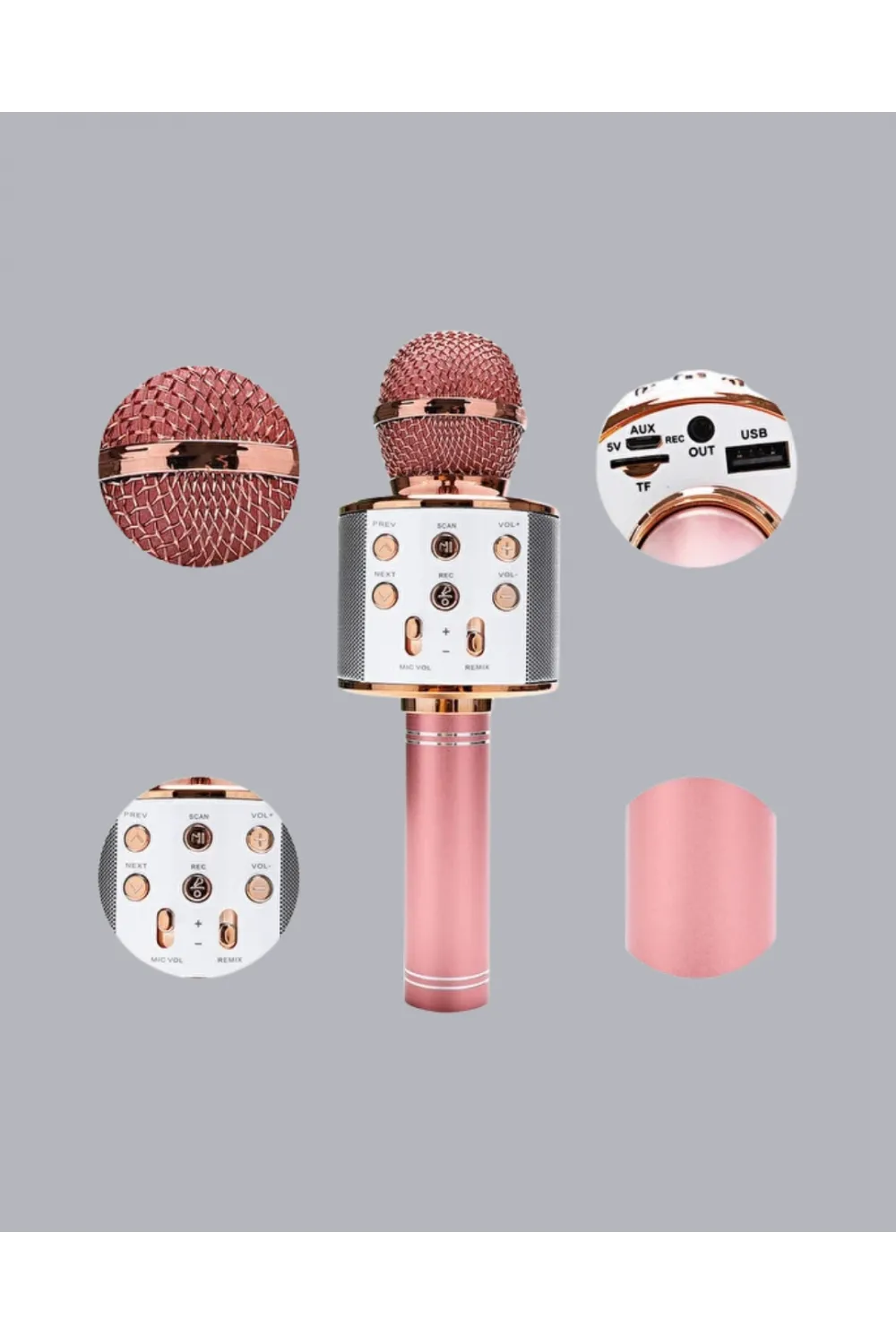 Kablosuz Bluetooth Karaoke Mikrofon  Yankı Efektli
