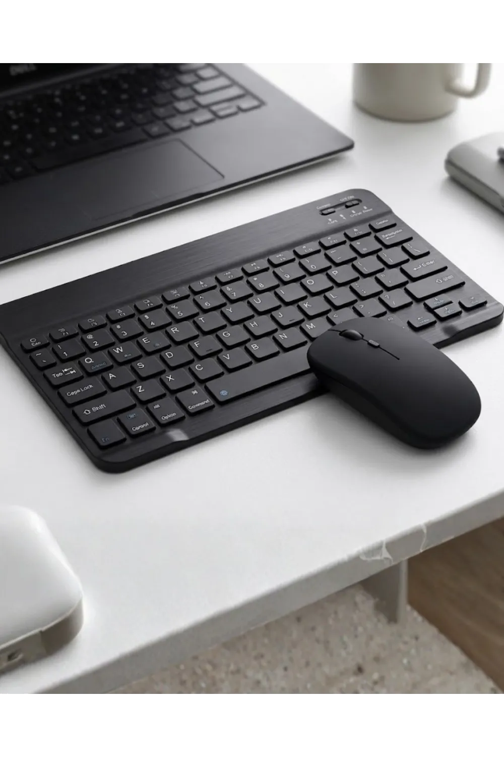 Kablosuz Bluetooth Klavye Mouse Seti Wireless Sessiz İnce Tasarım Çoklu Uyumlu