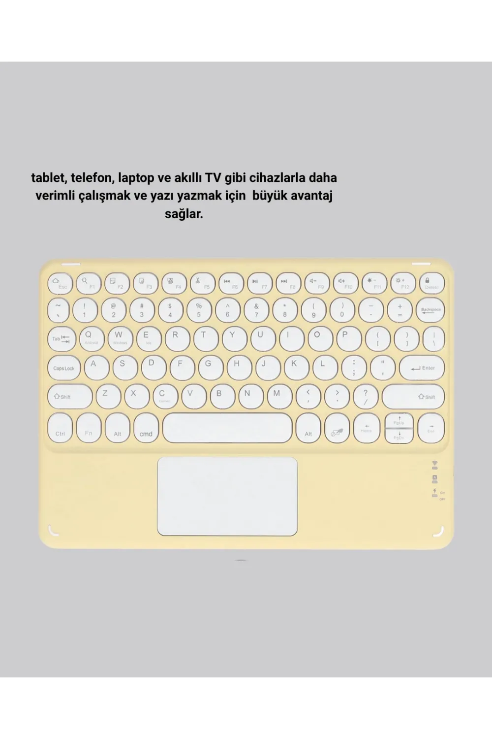 Kablosuz Bluetooth Klavye – Slim Taşınabilir Tasarım