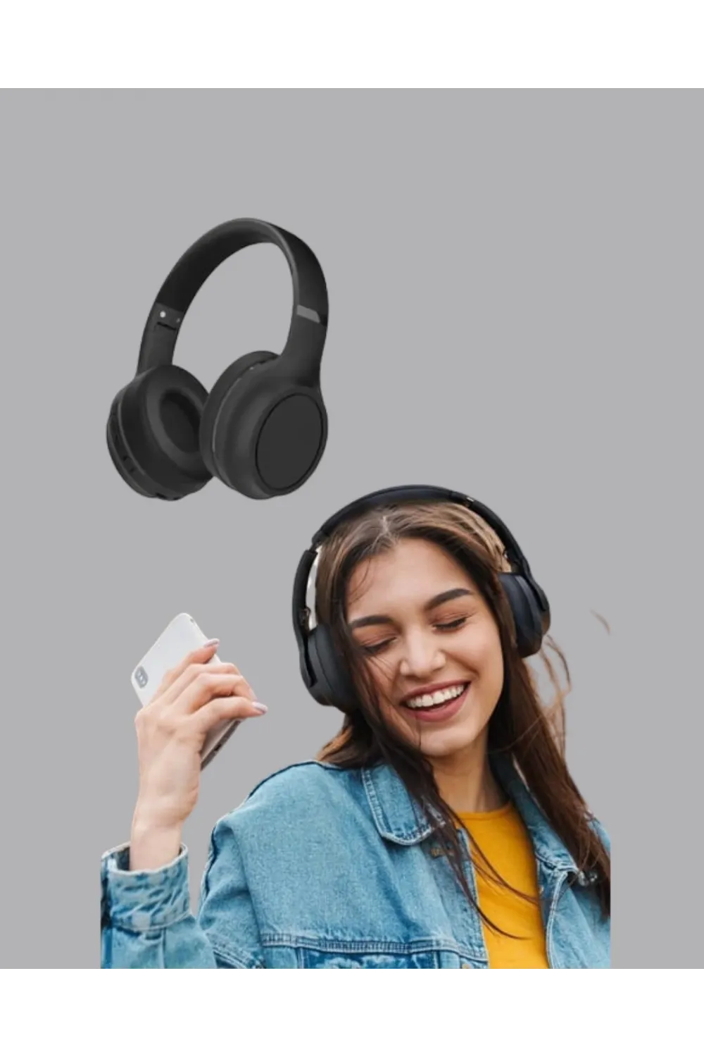 Kablosuz Bluetooth Kulaklık 5.0 18 Saat Kullanım Dinamik Sürücü Siyah