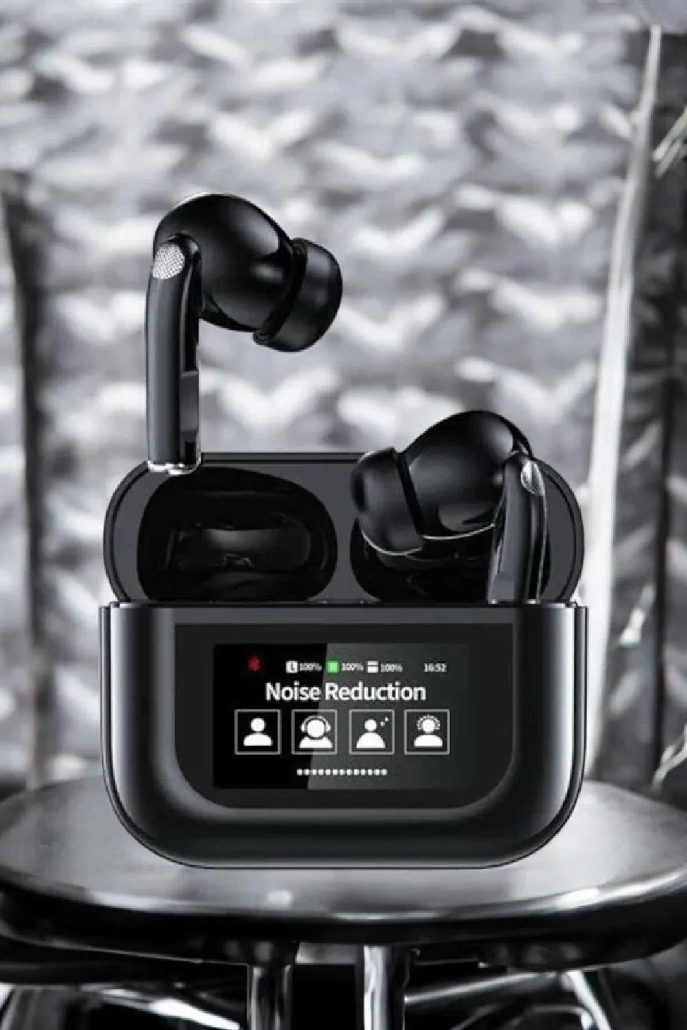 Kablosuz Bluetooth Kulaklık Ekranlı Uzun Şarj Süreli Anc Destekli