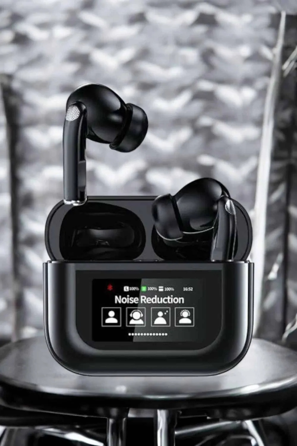 Kablosuz Bluetooth Kulaklık Ekranlı Uzun Şarj Süreli Anc Destekli