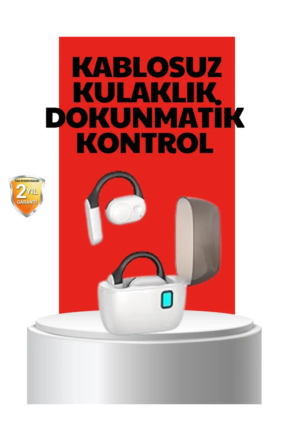 Kablosuz Bluetooth Kulaklık – Otomatik Eşleşme, Tek Tuş Kontrol, Stereo Ses