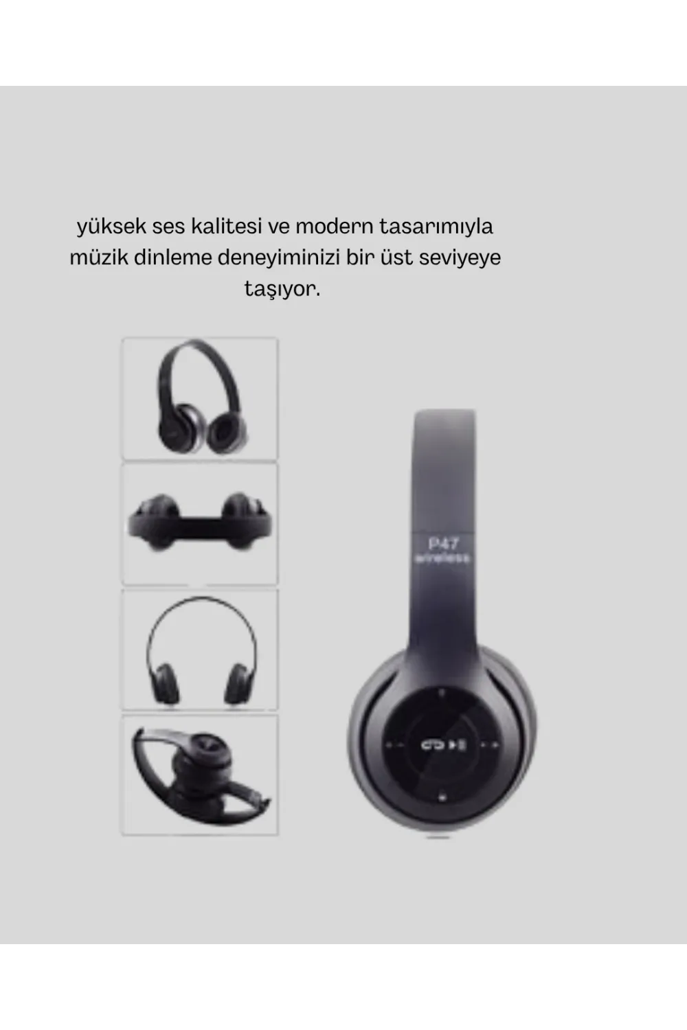 Kablosuz Bluetooth Kulaklık – Tf Kart, Aux, Mikrofonlu, Suya Dayanıklı, 10m Menzil