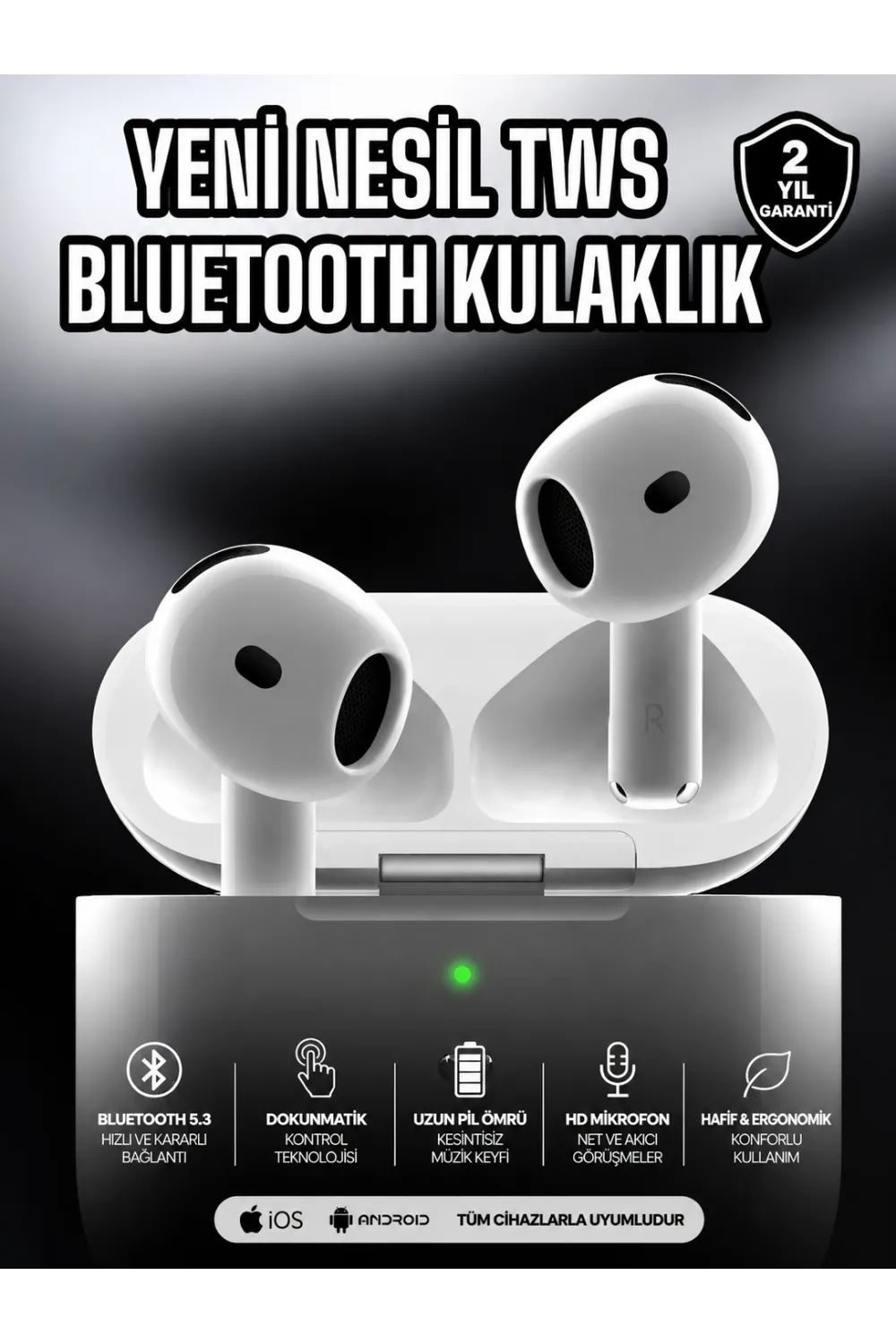 Kablosuz Bluetooth Kulaklık Tws Anc Özelliği Yüksek Ses Kaliteli