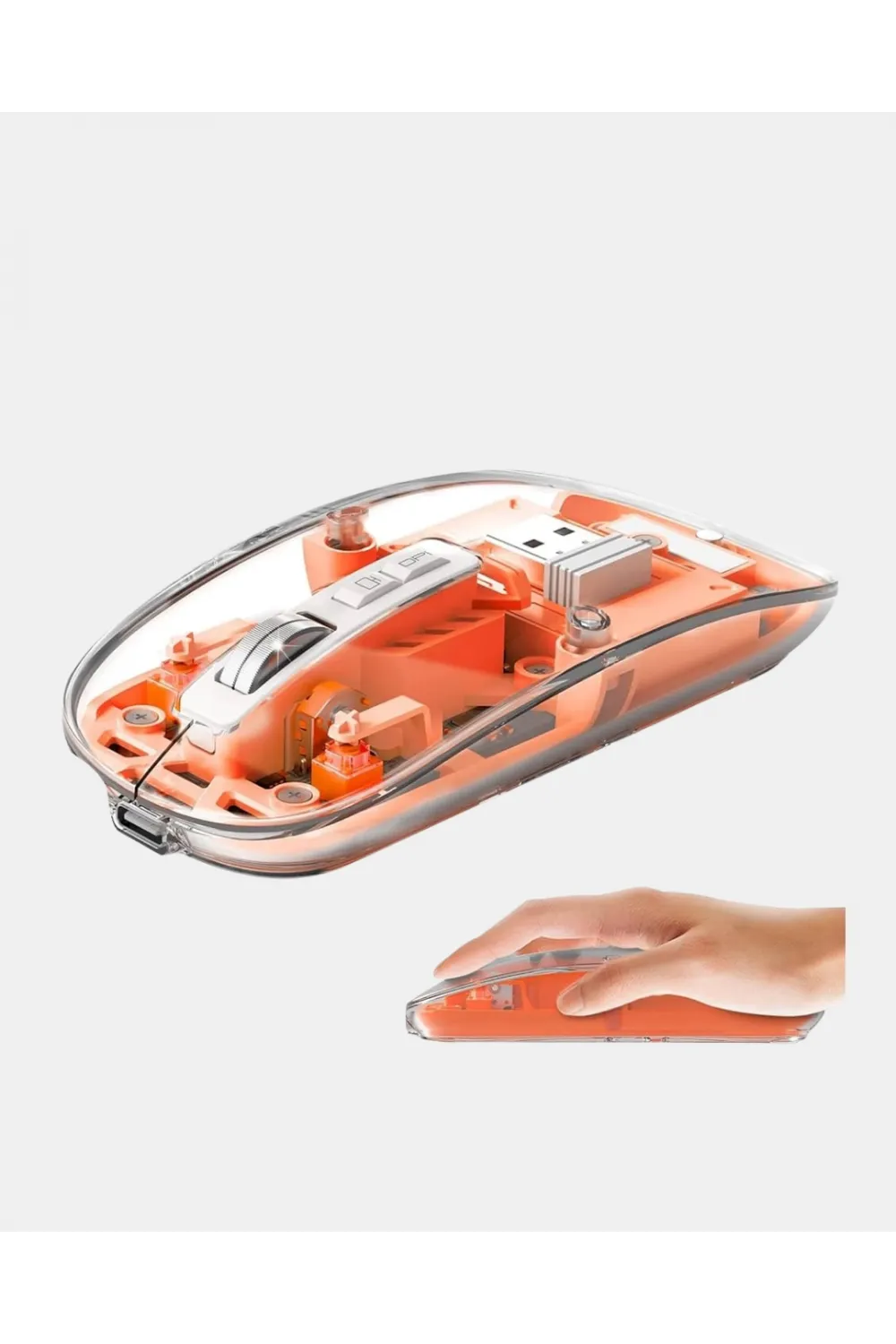 Kablosuz Çift Modlu Mouse – Bluetooth 5.0 + 2.4ghz