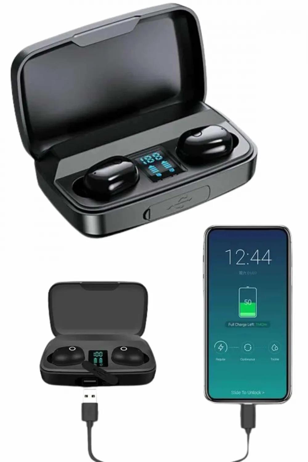 Kablosuz Dijital Göstergeli Çağrı Cevaplayabilen Tws 5.0 Bluetooth Kulaklık