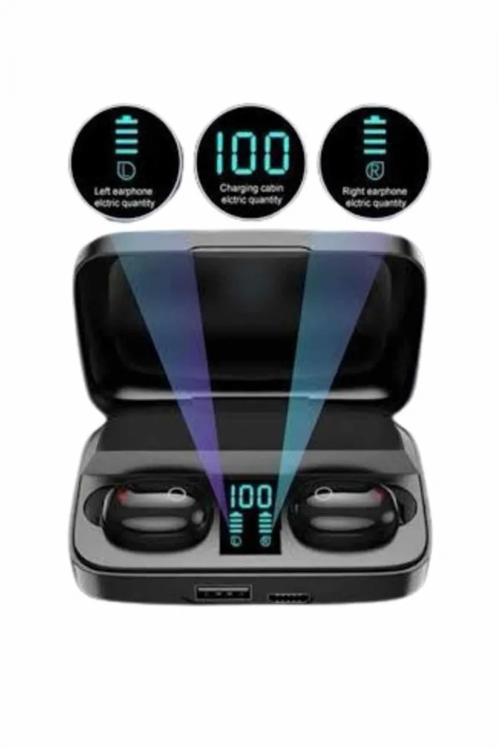 Kablosuz Dijital Göstergeli Çağrı Cevaplayabilen Tws 5.0 Bluetooth Kulaklık