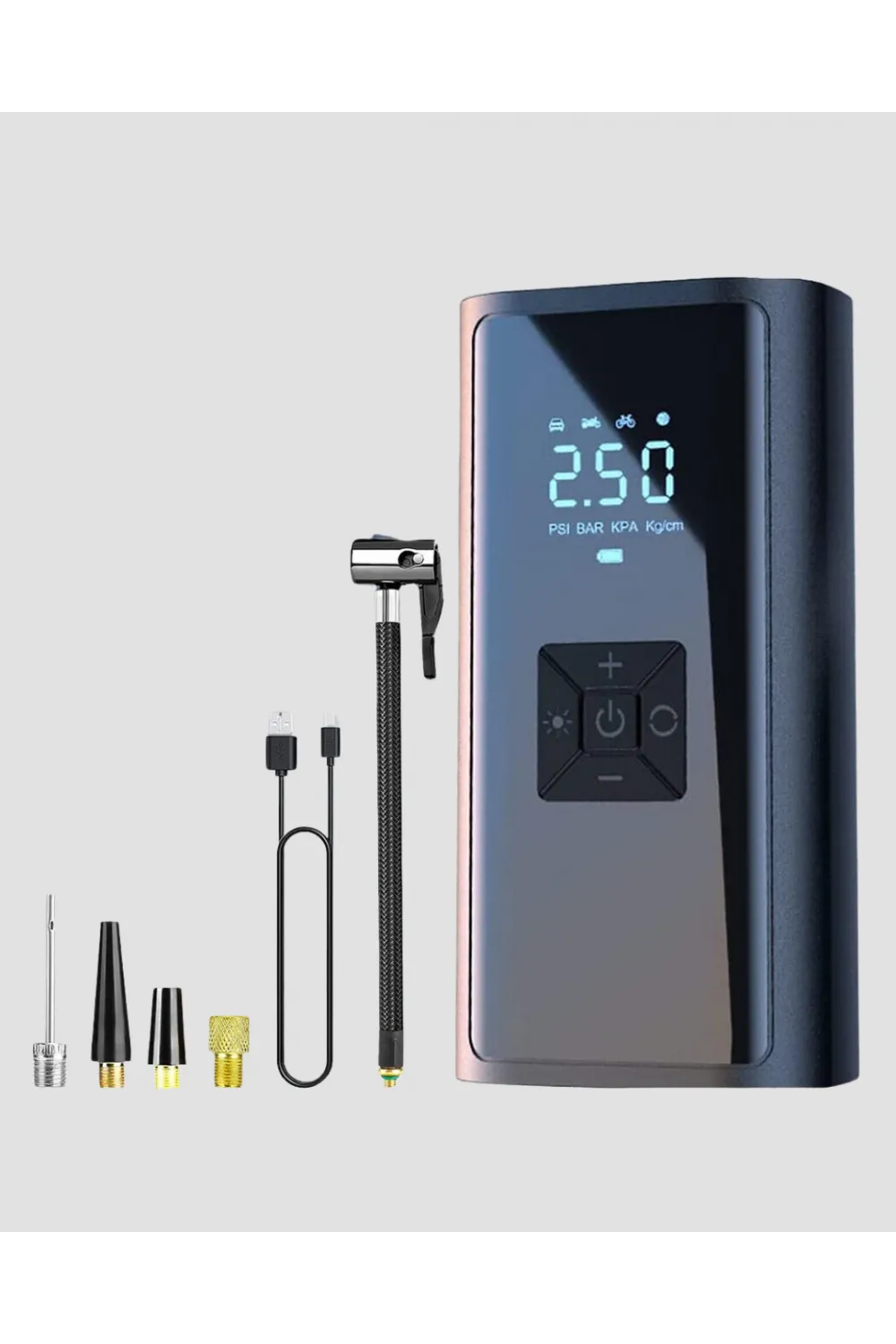 Kablosuz Dijital Lastik Şişirme Pompası Led Işıklı 80w