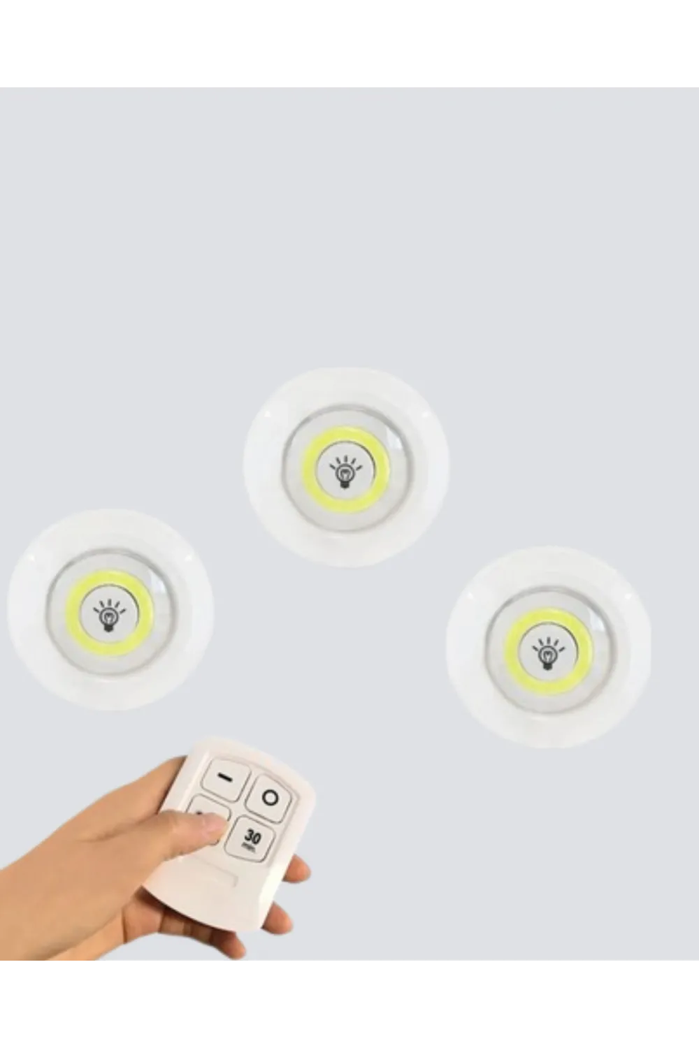 Kablosuz Gün Işığı 3’lü Led Spot Lamba Kumandalı
