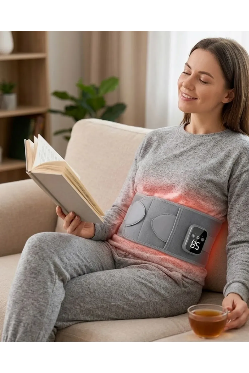 Kablosuz Isı Terapili Bel Kemeri 3 Masaj Modlu Usb Şarjlı Tasarım