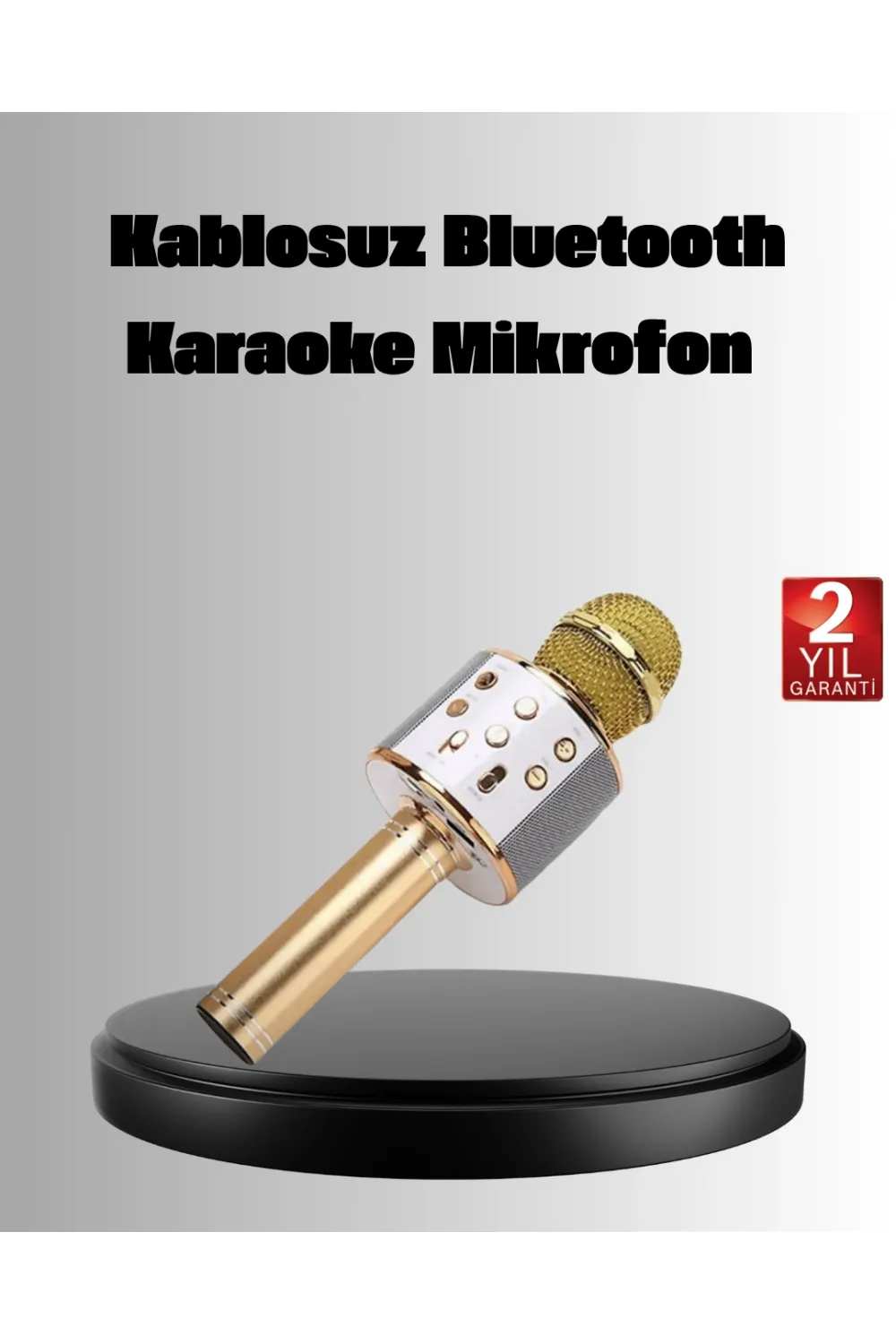 Kablosuz Karaoke Mikrofon Usb Aux Destekli Parti Ve Eğlence İçin