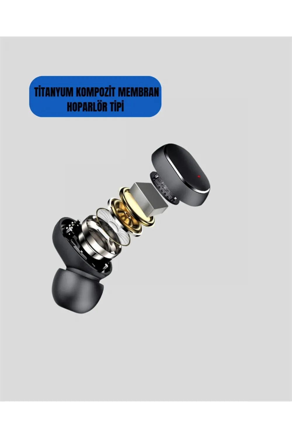 Kablosuz Kulak İçi Bluetooth Kulaklık Stereo Dokunmatik Kontrollü Kulaklık