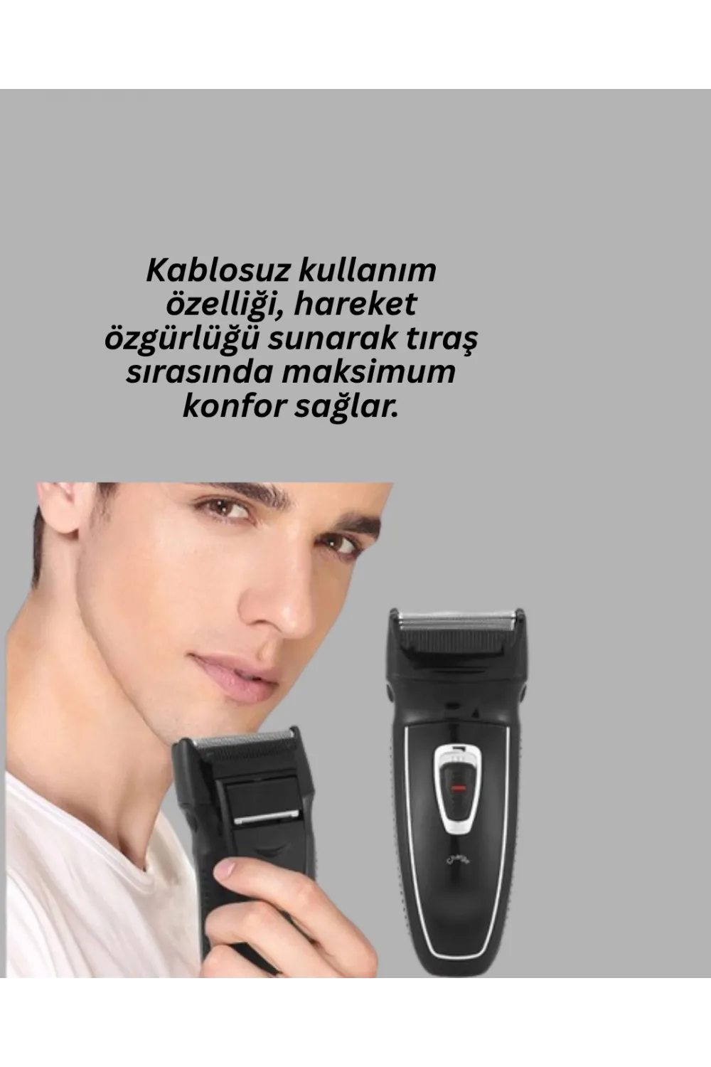 Kablosuz Kuru Tıraş Makinesi Folyo Başlıklı