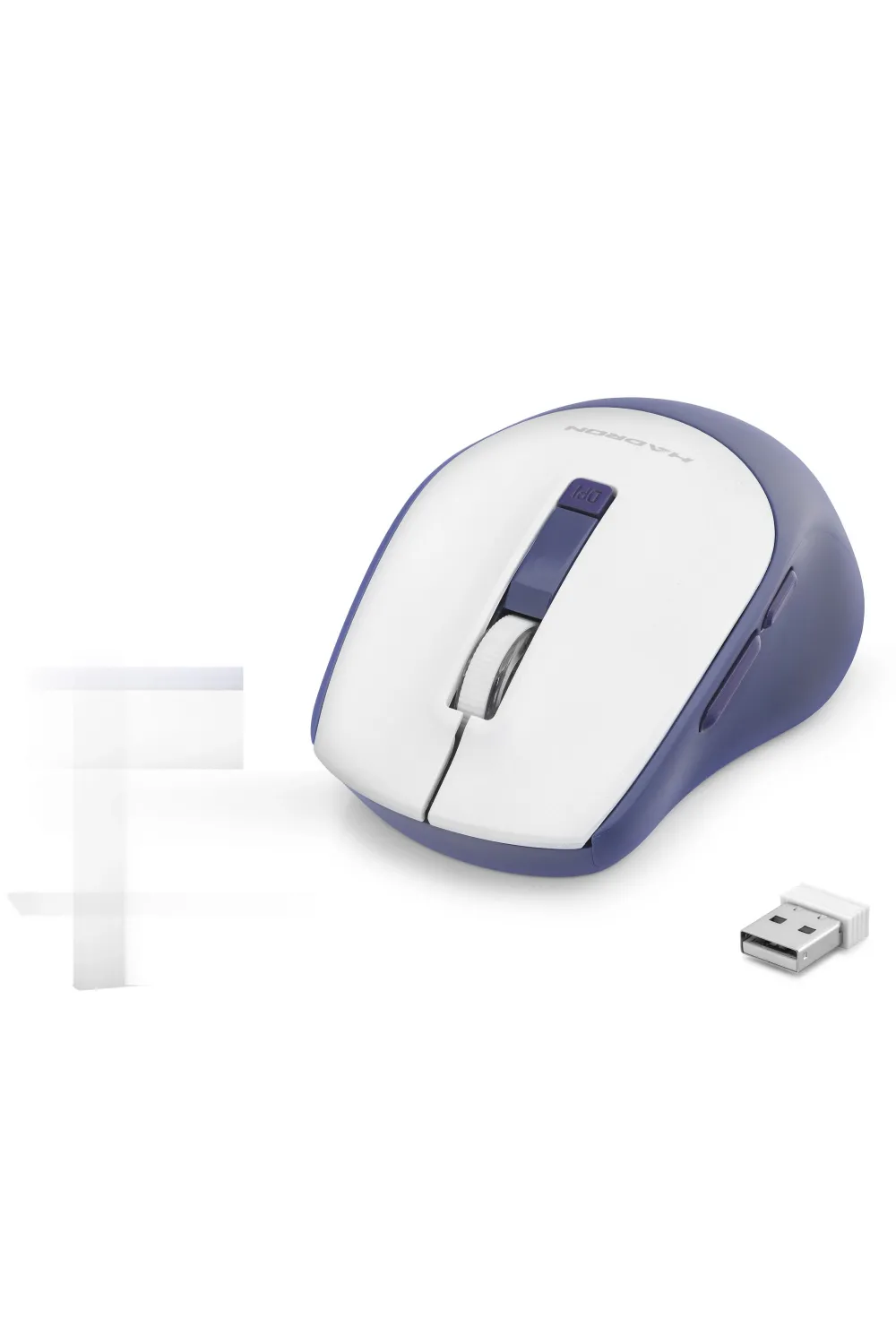 Kablosuz Mouse 600/1600 Dpi - Beyaz Lacivert HDX3408B