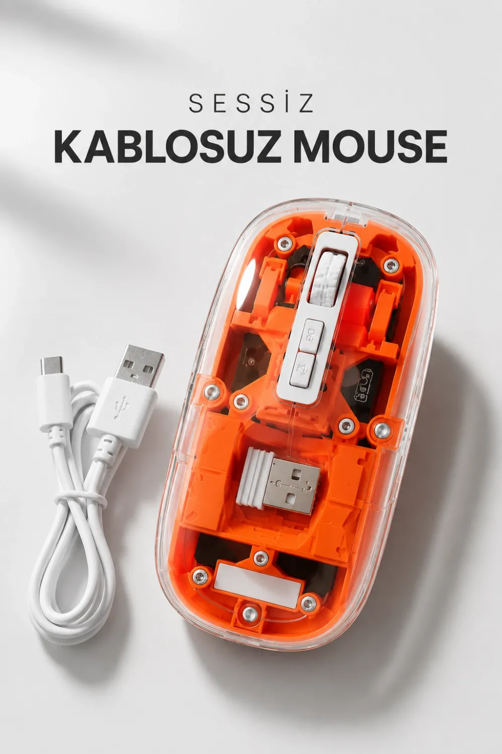Kablosuz Mouse Fare 5.0 Bluetooth Bağlantılı Usb Girişli
