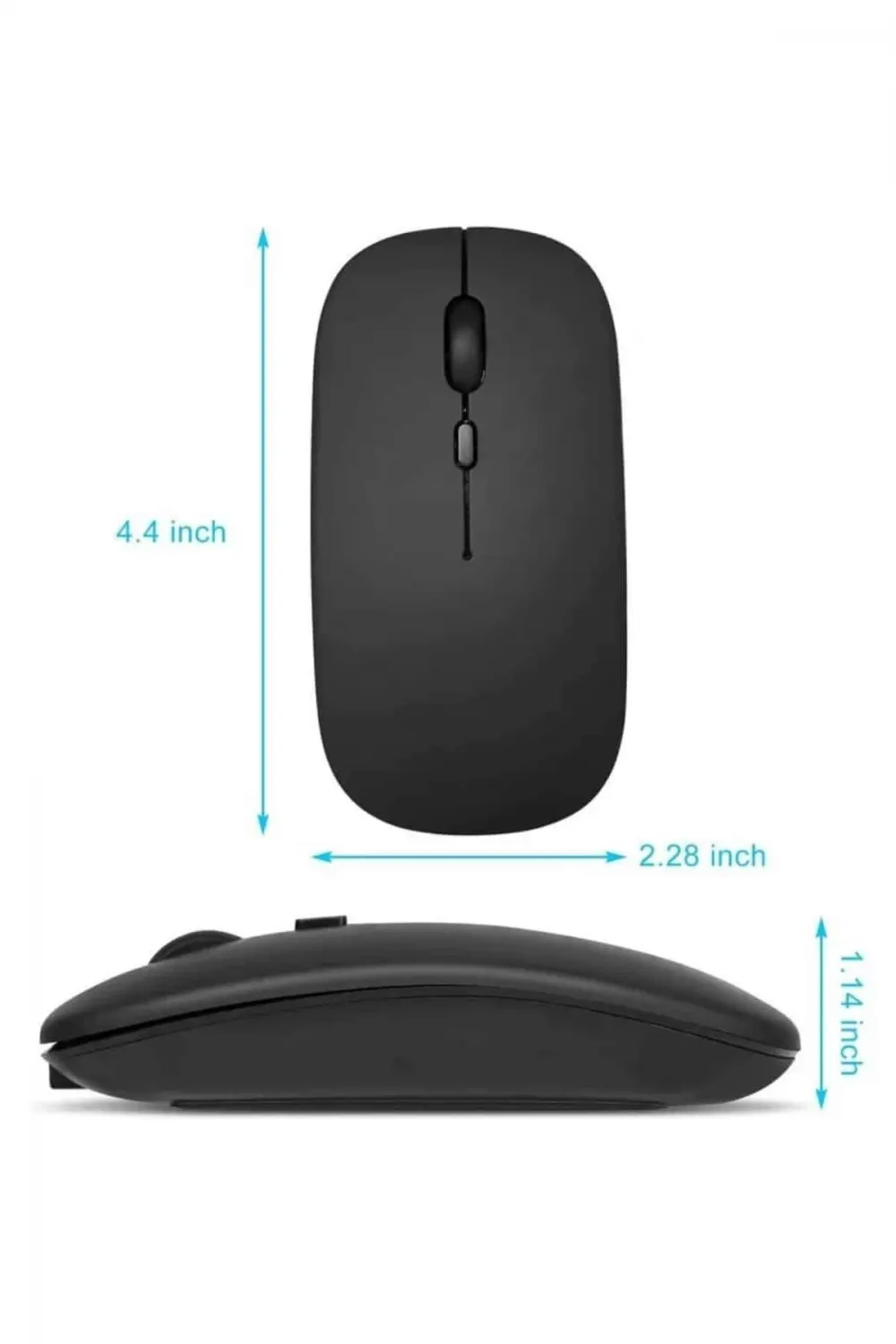 Kablosuz Mouse Fare Şarjlı Bluetooth Wireless Çift Modlu Sessiz