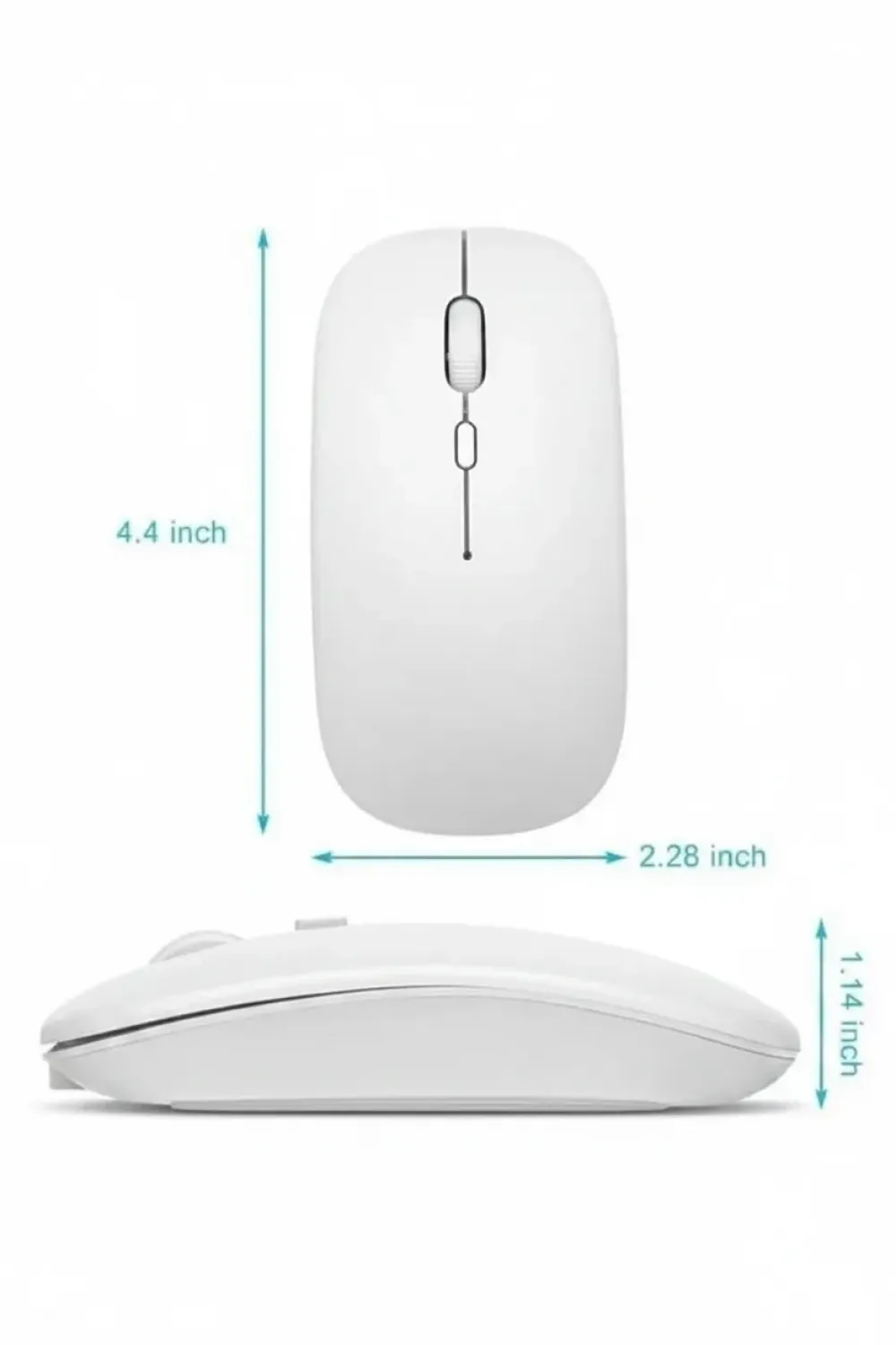 Kablosuz Mouse Fare Şarjlı Bluetooth Wireless Çift Modlu Sessiz