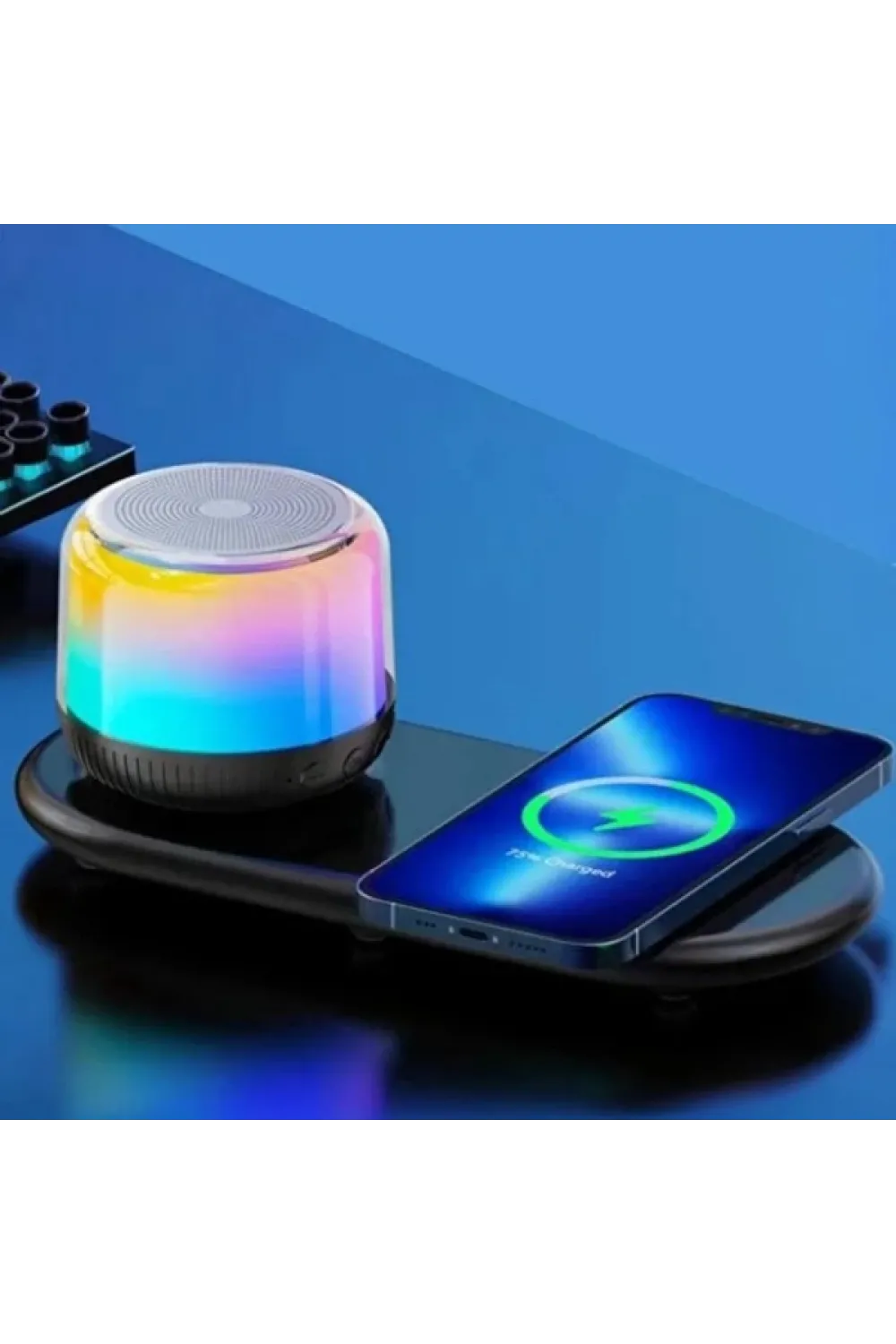Kablosuz Şarj Standlı Bluetooth Hoparlör