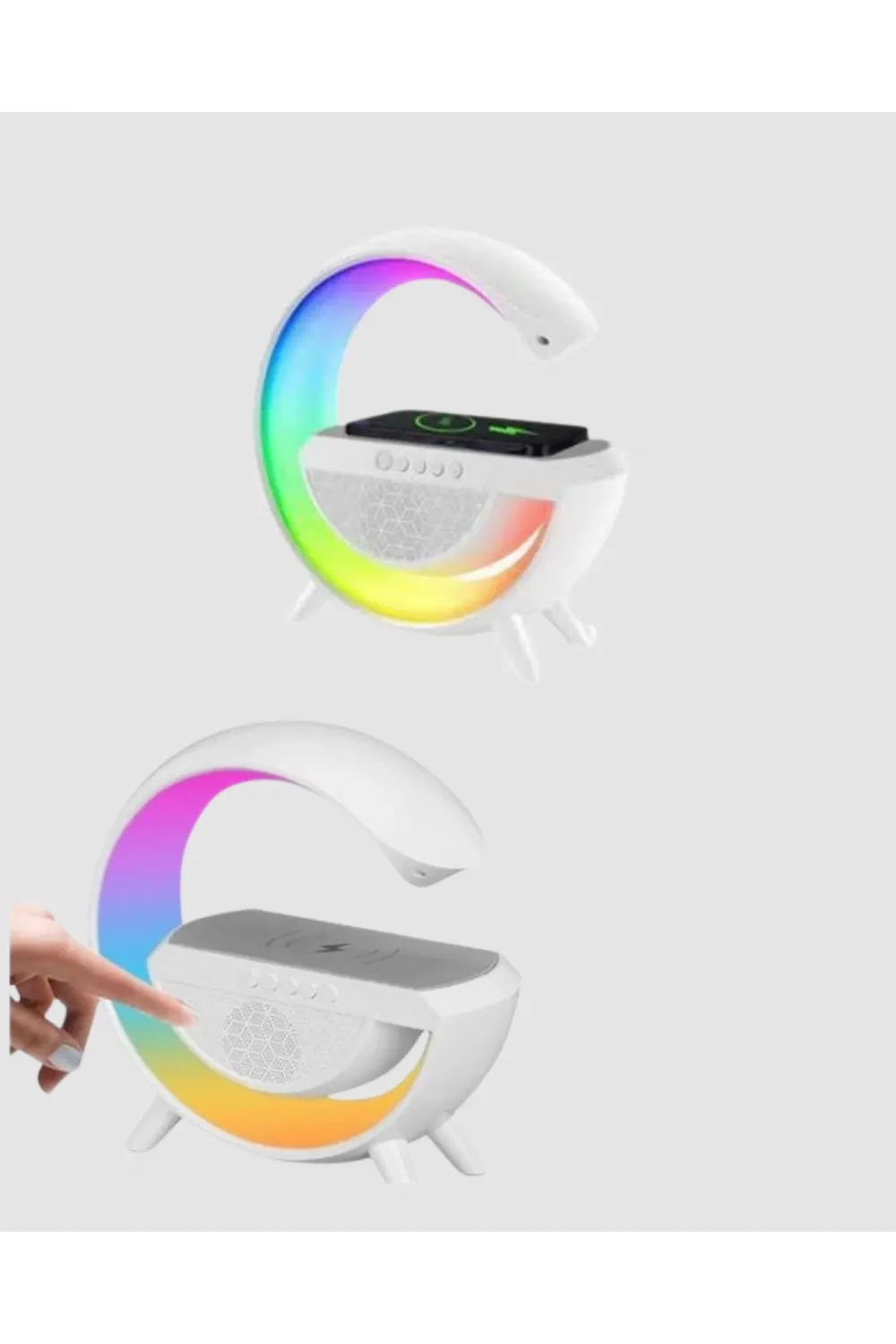 Kablosuz Şarjlı Bluetooth Hoparlör Ve Gece Lambası – Nfc, Fm Radyo, Rgb Işık