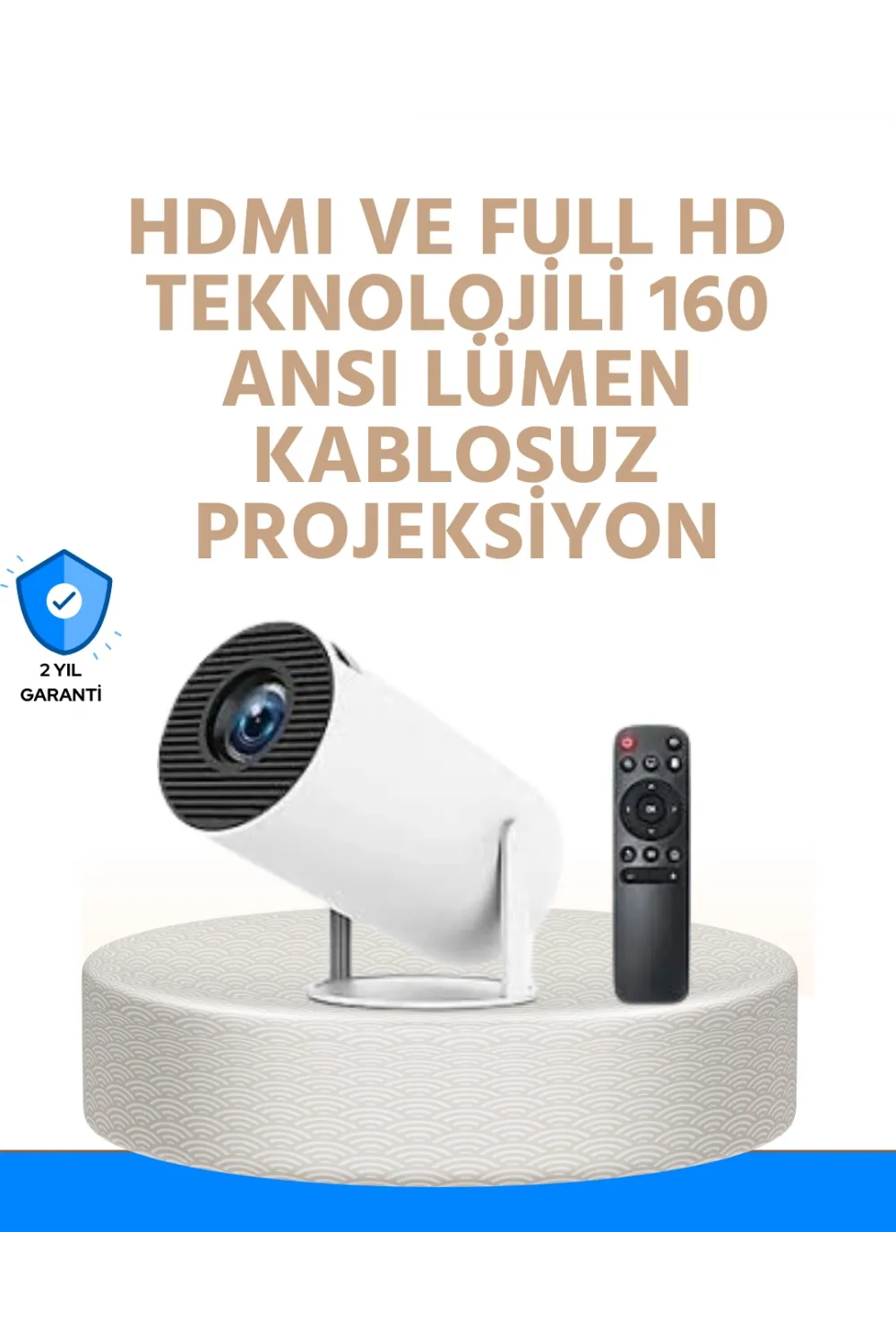 Kablosuz Ve Kablolu Bağlantı Seçenekli Ev Tipi Projeksiyon