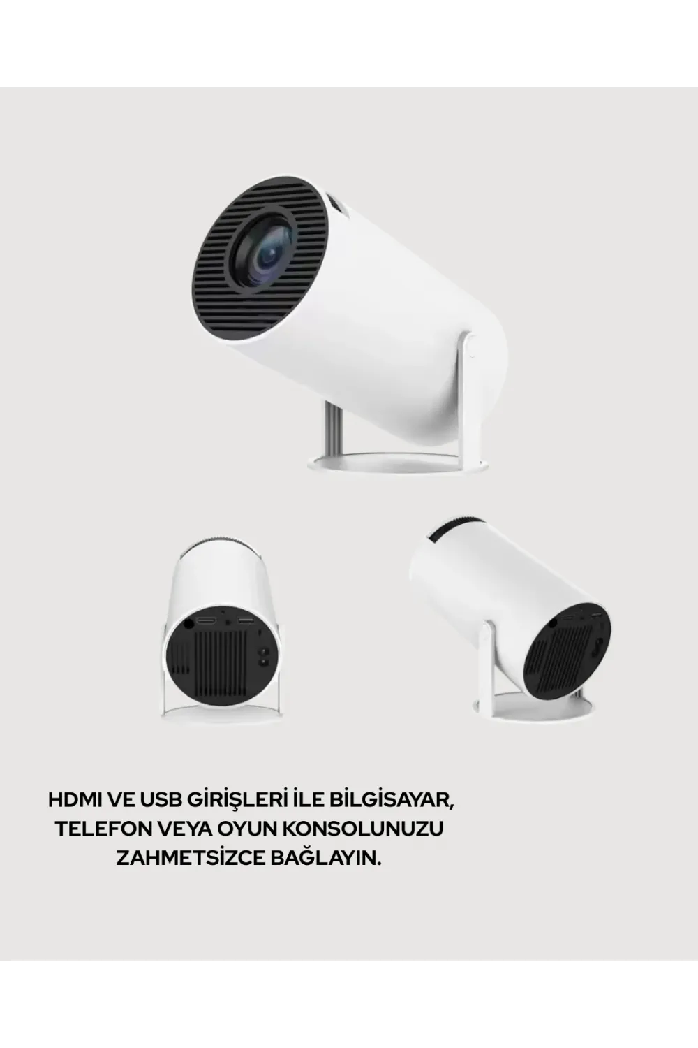 Kablosuz Ve Kablolu Bağlantı Seçenekli Ev Tipi Projeksiyon