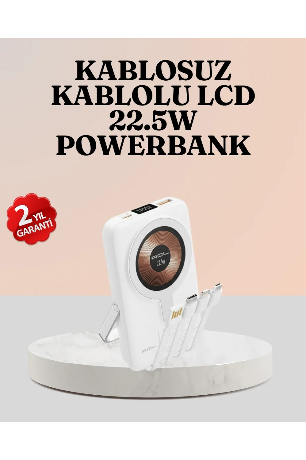 Kablosuz Ve Kablolu Şarj Destekli Taşınabilir Powerbank