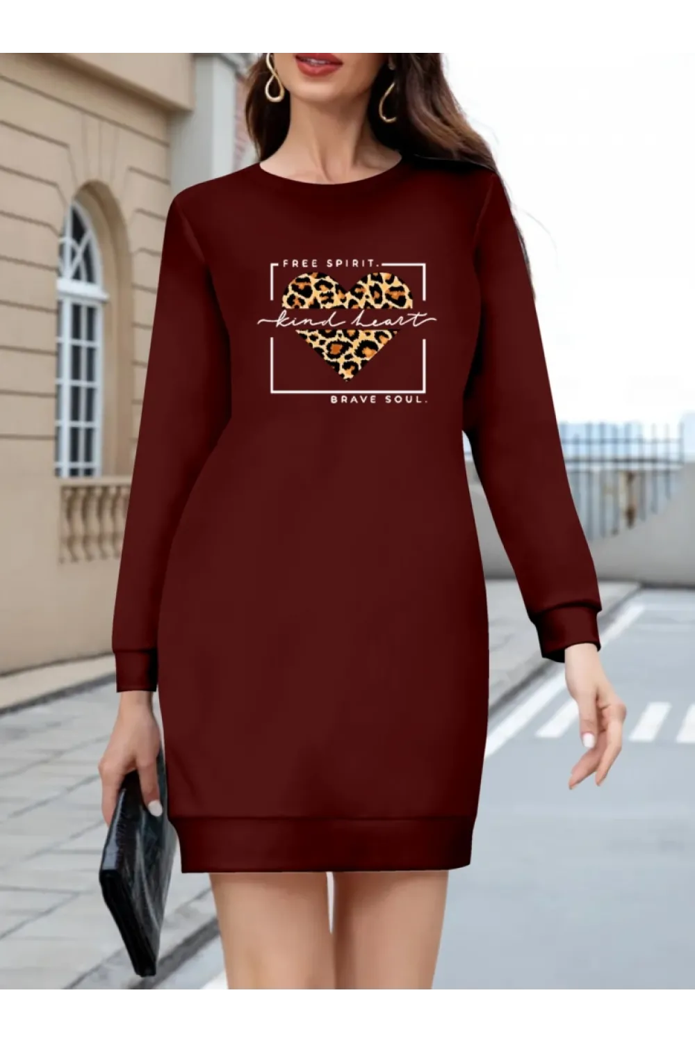 Kadın Uzun Kollu Bisiklet Yaka Desenli Viskon Iki Iplik Bluz